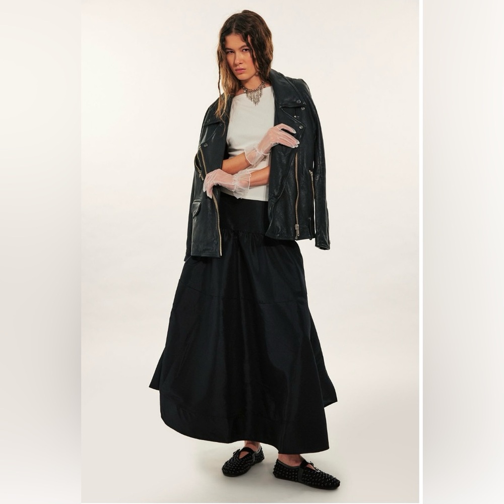 NWOT FREE PEOPLE Emery Drop-Waist Midi Skirt